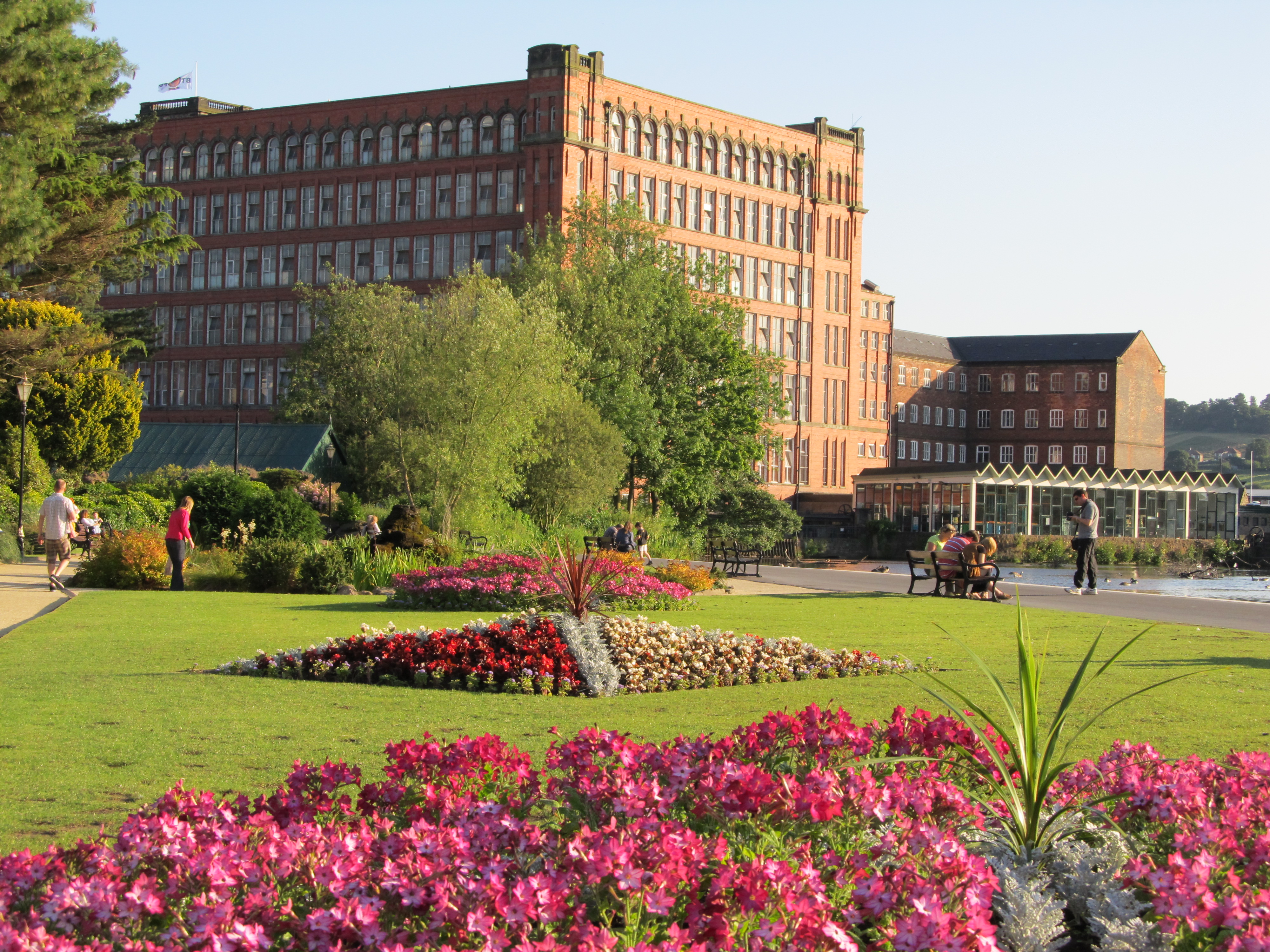 A View of Belper River Gardens from East Mill