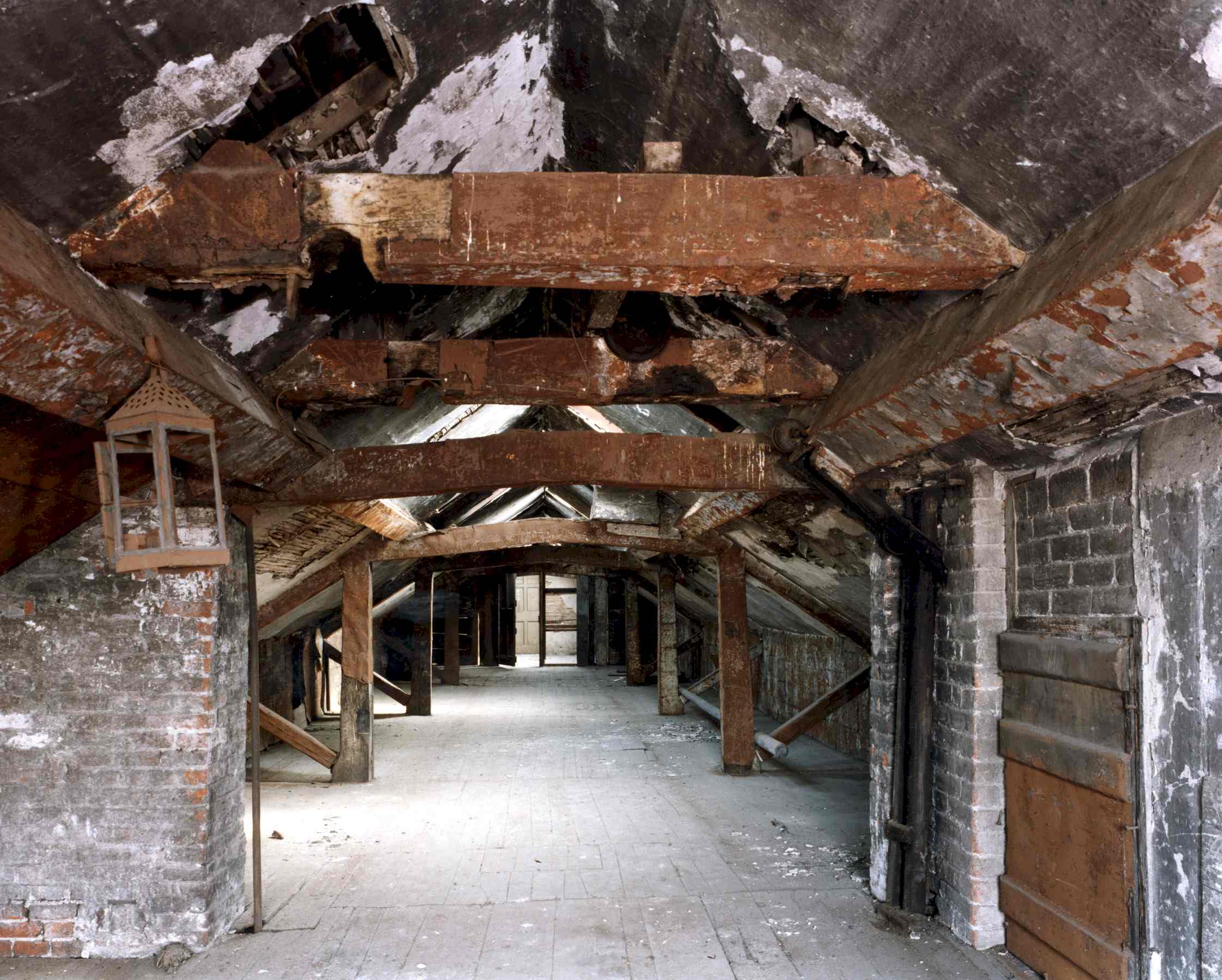 The old school room in the attic at Darley Abbey Mills