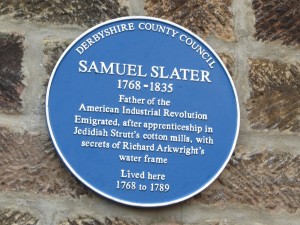 Blue plaque for Samuel Slater
