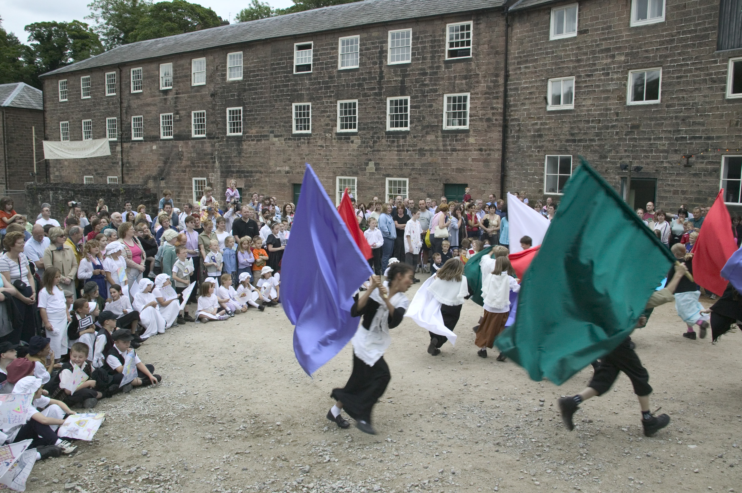 Children of the Mills performance at Cromford Mills