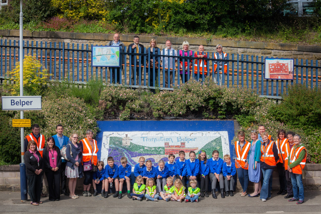 Belper Station and mosaic