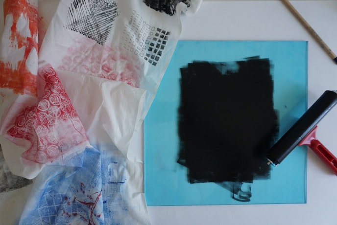 Introduction to Fabric Monoprinting