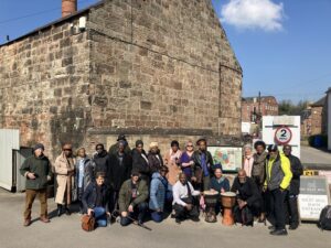 Launch of wayfinding panel at Darley Abbey